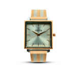 Esbeda Silver Dial With Rose Gold Bezel Metal Belt Men's Watch