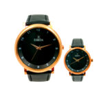 ESBEDA Stylish & Design Black With Copper Color Hands Dial Analog Couple Watches