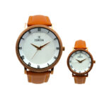 ESBEDA Stylish & Design White With Golden Hands Dial Analog Couple Watches