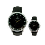 ESBEDA Stylish & Design Black With Silver Hands Roman Dial Analog Couple Watches