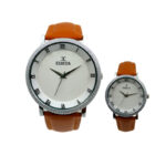ESBEDA Stylish & Design White With Silver Hands Roman Dial Analog Couple Watches