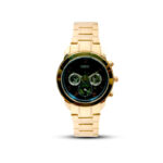 ESBEDA Designer and Elegant Black Dial  with Golden Fine Bracelet Unisex Watch