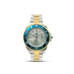 ESBEDA Designer and Lavish Glossy Silver Dial with Fine Blend of Silver & Gold Bracelet Unisex Watch