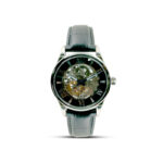 ESBEDA Designer and Lavish Skeleton Automatic Black Dial with Black Strap Unisex Watch